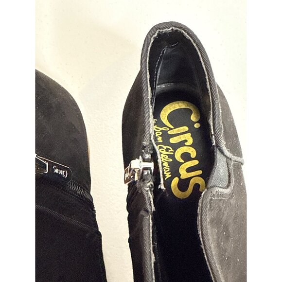 Circus by Sam Edelman Black Suede Ankle Booties Women’s 6.5 - Picture 4 of 13
